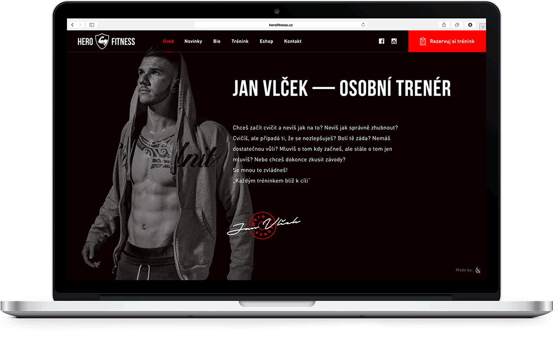 Hero fitness website